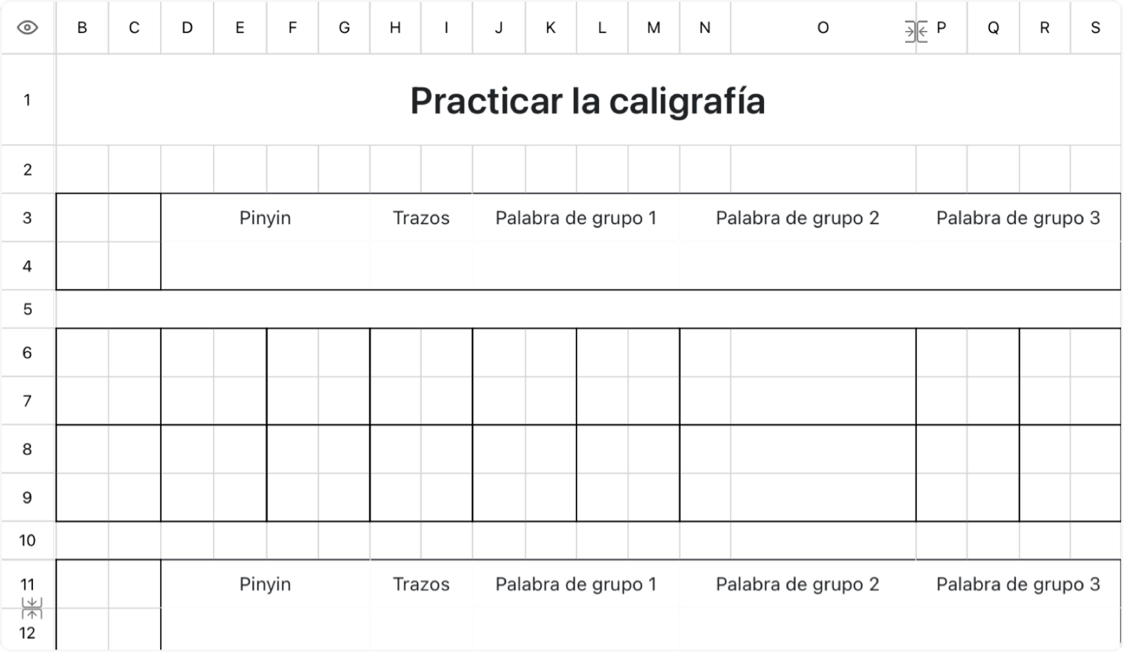 Practicar la caligrafía